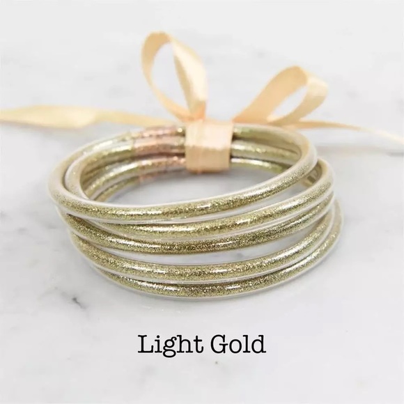 BANGLES, Multi-Layer Light Gold jelly Bracelets